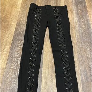 Fashion Nova lace-up pants